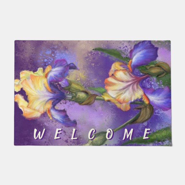 Tapete Iris Flowers Doormat Irises (Frente)