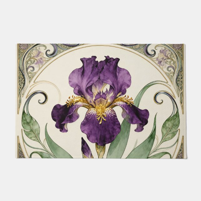 Tapete Íris Roxa Art Nouveau (Frente)
