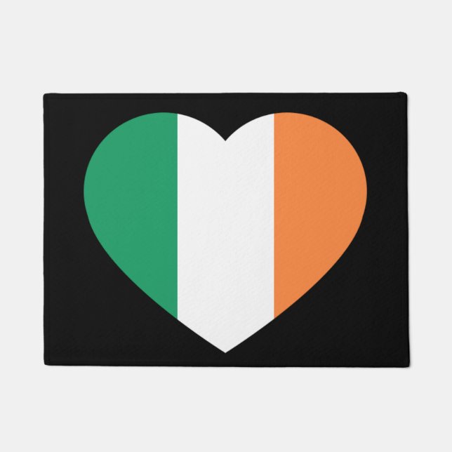 Tapete Irish Heartflag sobre dmcnt preto (Frente)