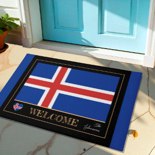 Tapete Islândia e Islandês Flag house mats/sport Bem-vind