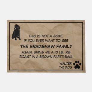 Tapete Isto Não é uma Piada Cachorro
