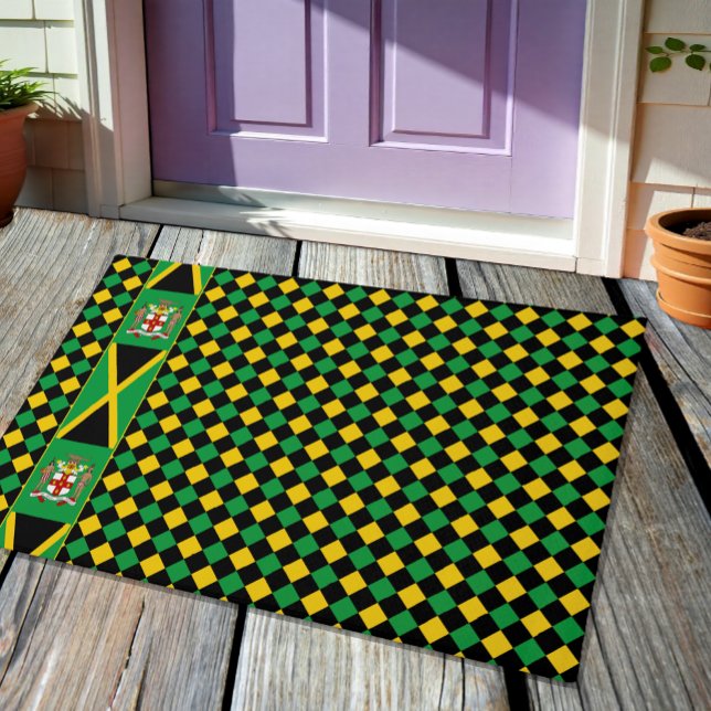 Tapete Jamaica House Mat, Patriotic, Jamaican Flag (Criador carregado)