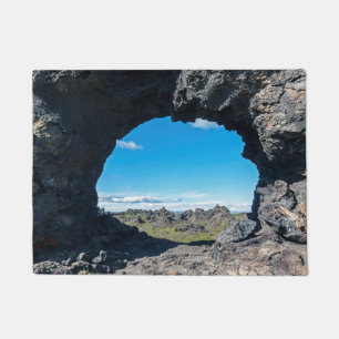 Tapete Janela lava em Dimmuborgir, zona de Myvatn - Islâ