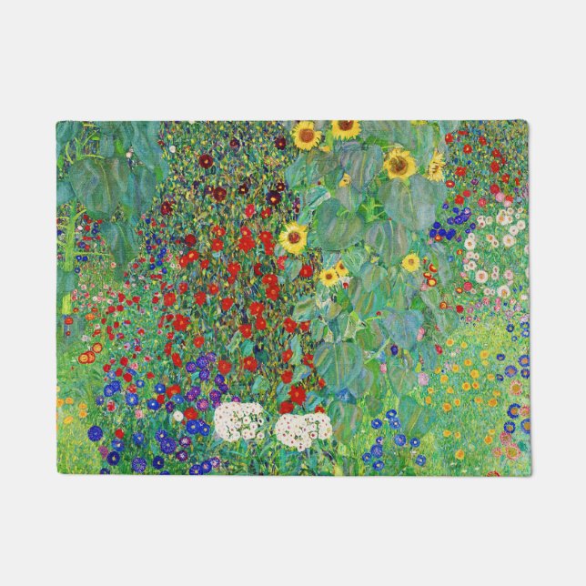 Tapete Jardim de Fazenda Gustav Klimt com pintura de gira (Frente)