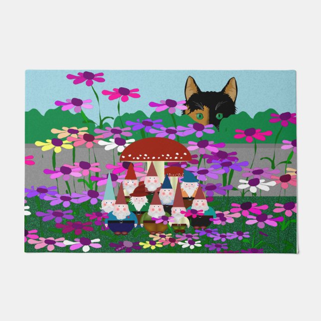 Tapete Jardim Gnomos Doormat (Frente)
