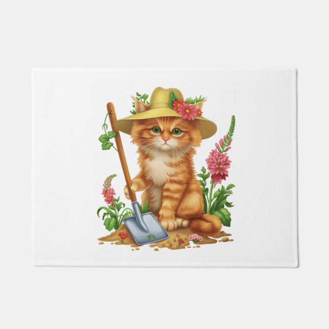 Tapete Jardinagem com Gatos (Frente)