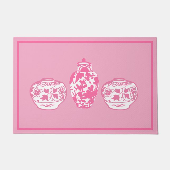 Tapete Jarras de Gengibre Rosa (Frente)