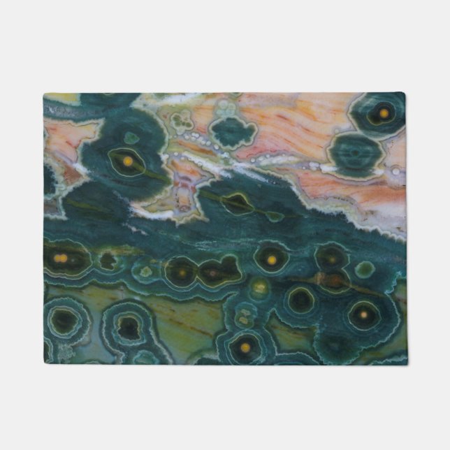 Tapete Jasper Oceano com Manchas Verdes (Frente)