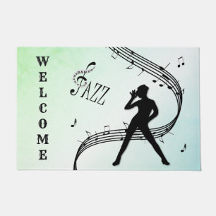 Tapete Jazz Dance Green Music