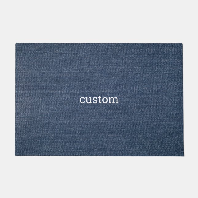 Tapete jeans abstrato personalizado (Frente)