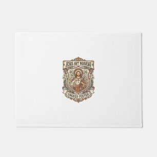 Tapete Jesus Art Nouveau Cartaz Sagrado Jesus Art Nouveau