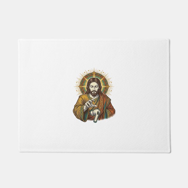 Tapete Jesus Derrubou Fone de Ouvido Sem Fio Debaixo da M (Frente)