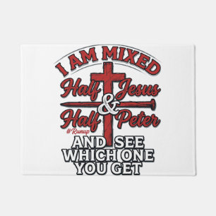 Tapete Jesus e Pedro Misturados Humor Cristão Vintage