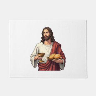 Tapete Jesus Pão Vinho Camiseta Gravura Vintage 2