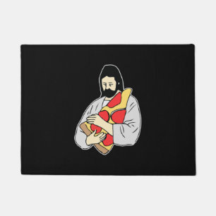 Tapete Jesus Pizza Natal Comida Engraçada Sobre Religiã