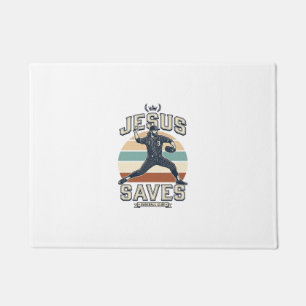 Tapete Jesus Salva Beisebol Vetor Desenho Cristão Vintage