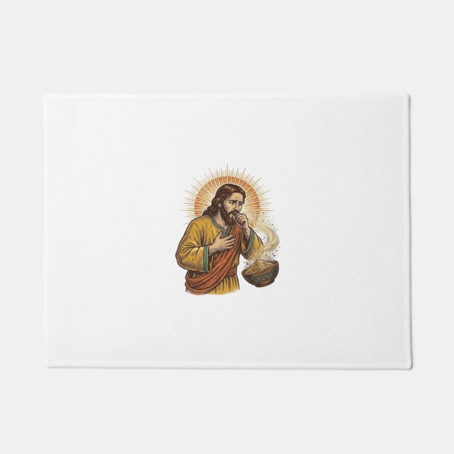 Tapete Jesus Sufocando Migalha de Chip de Tortilha Seca H (Frente)