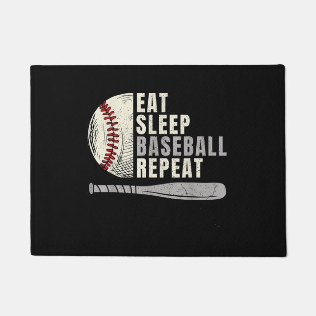 Tapete Jogador de beisebol Engraçado Reproduza Repetições (Frente)
