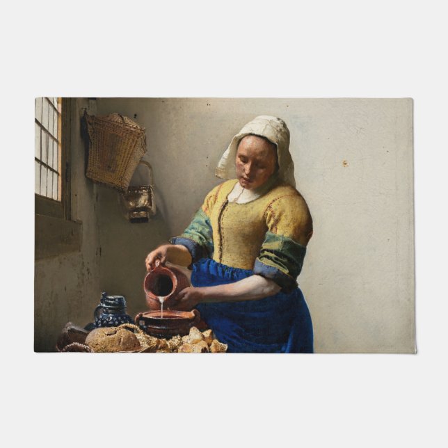 Tapete Johannes Vermeer - A Milkmaid (Frente)