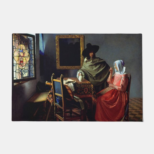 Tapete Johannes Vermeer - O Vidro do Vinho (Frente)