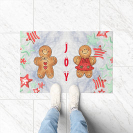 Tapete JOY Gingerbird White Xmas Door Mat Personalize