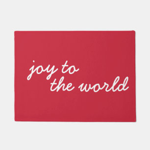 Tapete Joy To World Christmas Simple Script Red