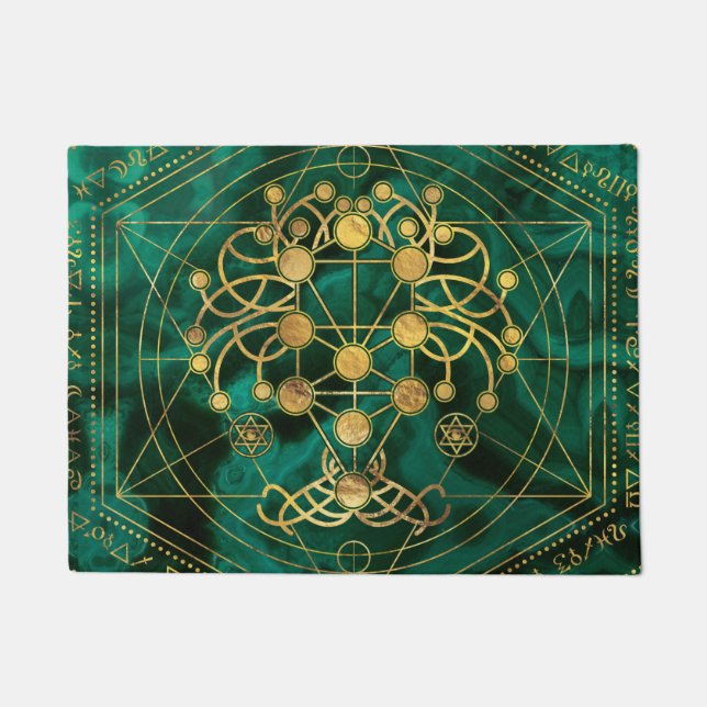 Tapete Kabbalah A Árvore da Vida - Malachite (Frente)