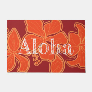 Tapete Kailua Hibiscus Hawaiian Floral Aloha Red