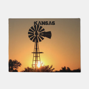Tapete Kansas Windmill Sunset Door Mat