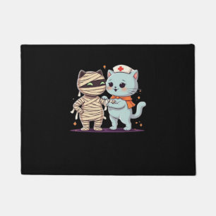 Tapete Kawaii Halloween Pals Mummy & Nurse cat Oversize
