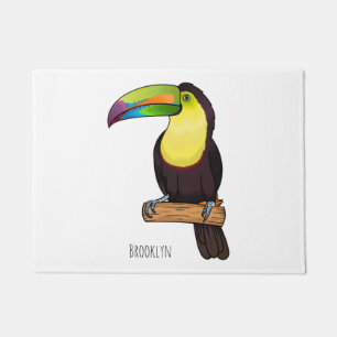 Tapete Keel-billed toucan bird cartoon illustration