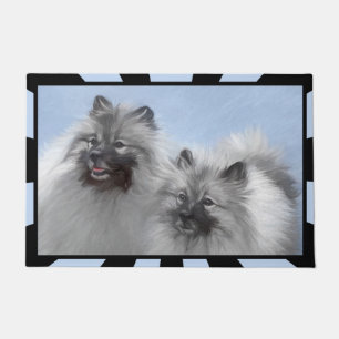 Tapete Keeshond Pair de Kees pintando Arte Animal Origina
