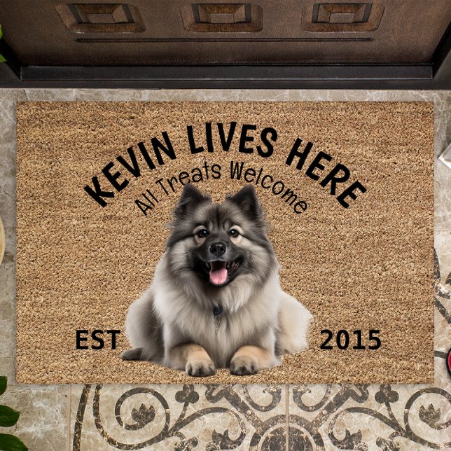 Tapete Keeshond Personalizado Portão do Cachorro (Criador carregado)