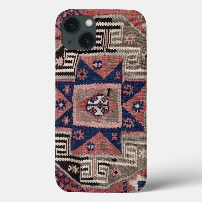 Tapete Kilim Vermelho Antigo Oriental (Verso)
