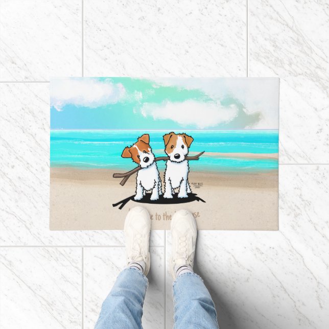 Tapete KiniArt™️ Duo de JRT na Praia (Interior)
