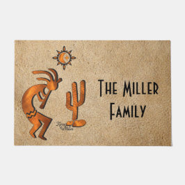 Tapete Kokopelli E Cactus Bem-Vindo