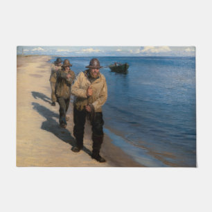 Tapete Kroyer - Três pescadores puxando um barco