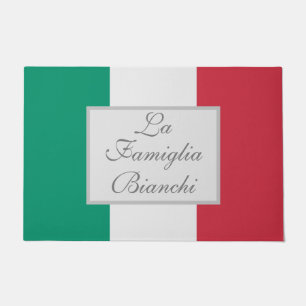 Tapete La Famiglia Italiana Bandeira Seu Nome Personaliza