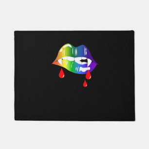 Tapete Lábios do Rainbow Vampire mordendo - Camisa do Org