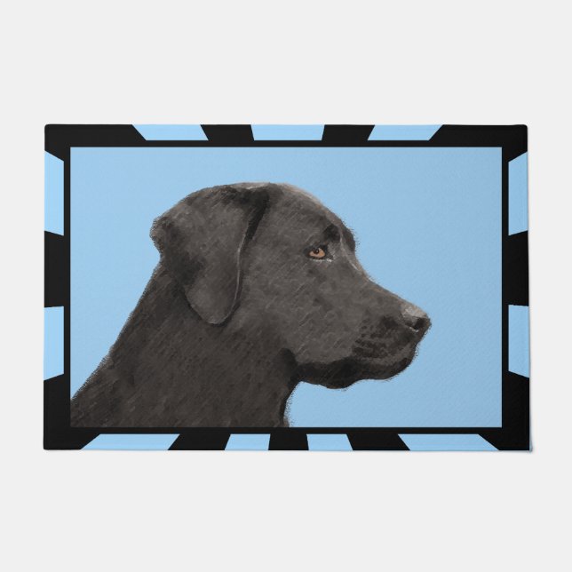 Tapete Labrador Retriever Black Painting Original Dog Art (Frente)