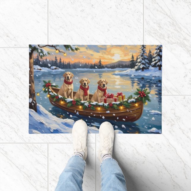 Tapete Labrador Retriever Christmas Boat Holiday (Interior)
