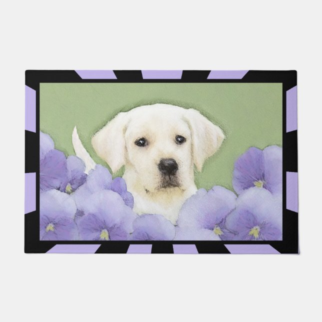 Tapete Labrador Retriever Puppy Pintura Original (Frente)