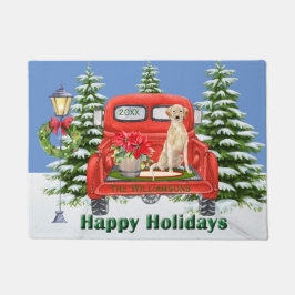 Tapete Labrador Retriever Red Vintage Família Truck