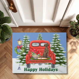 Tapete Labrador Retriever Red Vintage Família Truck
