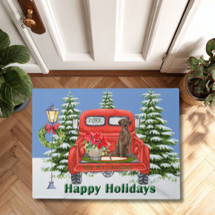 Tapete Labrador Retriever Red Vintage Família Truck