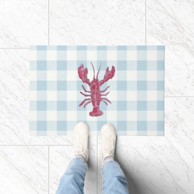Tapete Lagosta Xadrez Búfalo Gingham Costeiro (Interior)