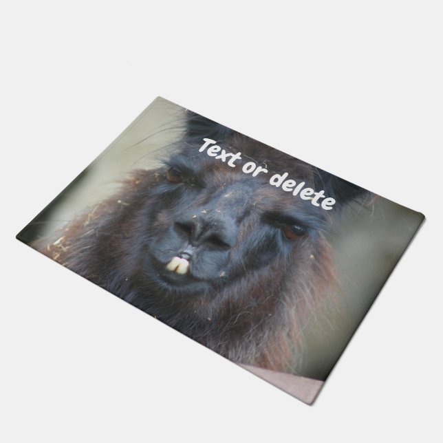 Tapete Lama Preto Bonito Próximo Personalizado (Inclinado)