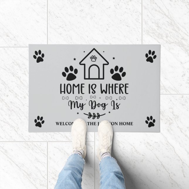 Tapete Lar é Onde Meu Cachorro Está (Interior)