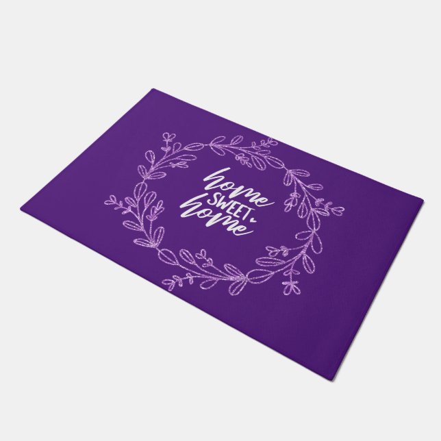 Tapete Lar Roxo Doce Lar (Inclinado)