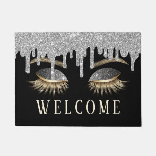 Tapete Lashes Beauty Salon Silver Drivers Black Welcome